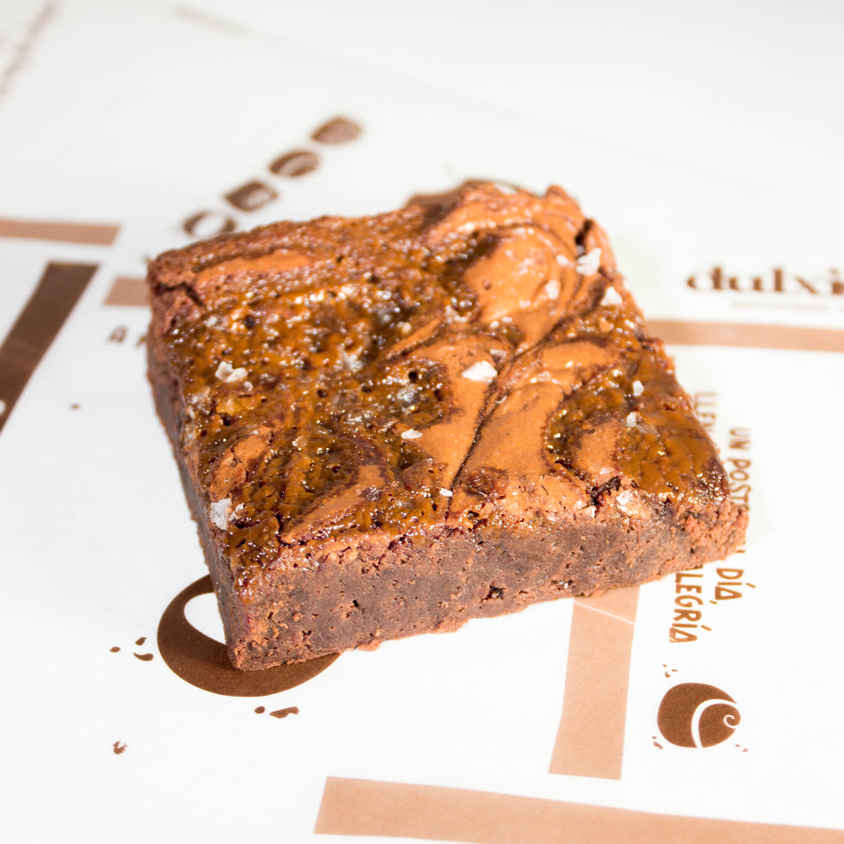 Brownie caramelo y sal marina